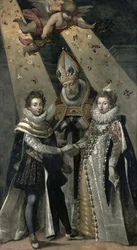 Die Hochzeit von Ludwig XIII. (1601-63) König von Frankreich und Navarra und Anna von Österreich (1601-66) Infantin von Spanien, 1615